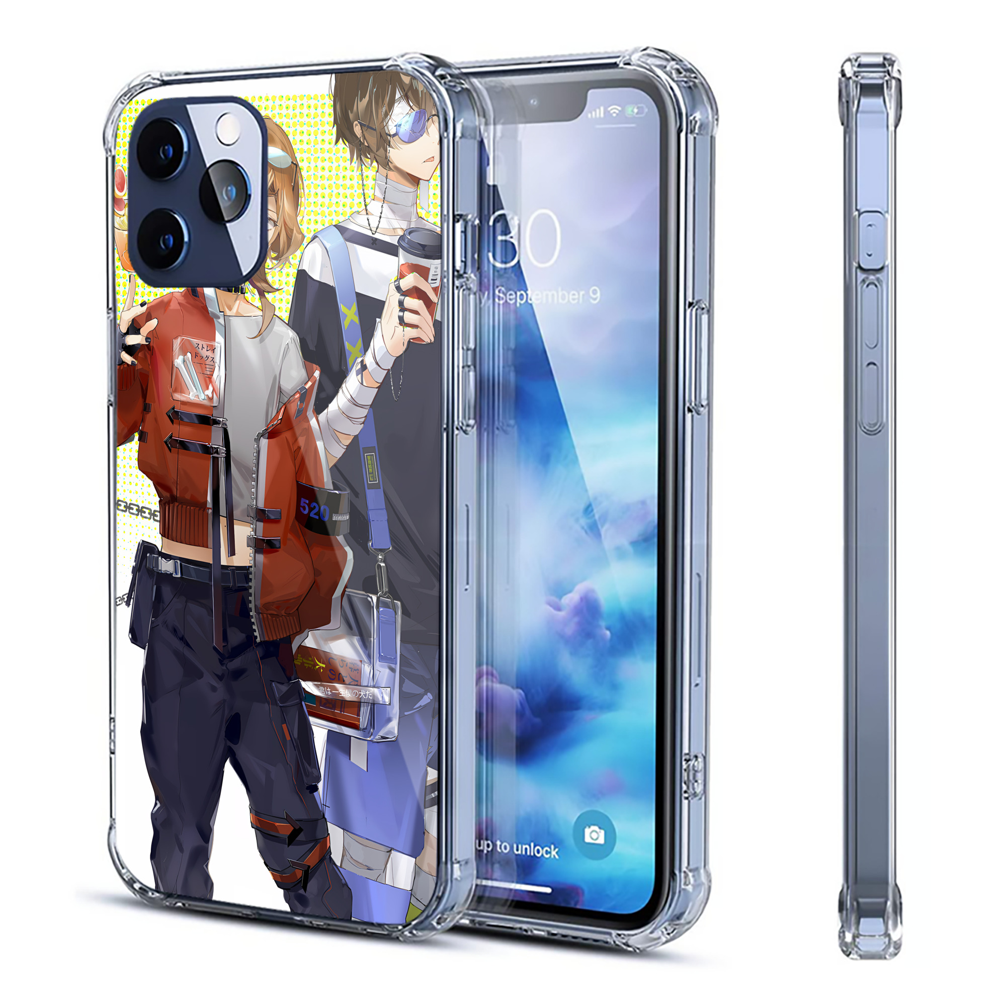 （画像用） 文豪ストレイドッグス Bungo Stray Dogs 【iPhone 12シリーズ対応】透明スマホケース（クリアソフトケース）
